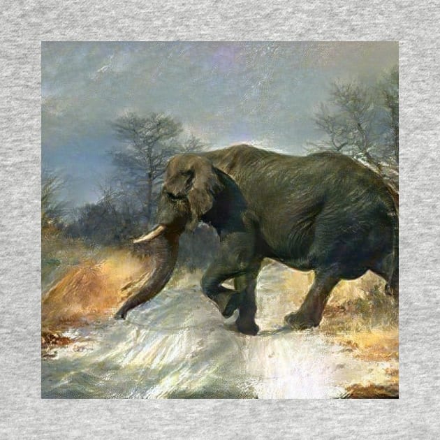 Cute elephant (animal, baby elephant, elephant art, cage the elephant and elephant painting) by Thepurplepig